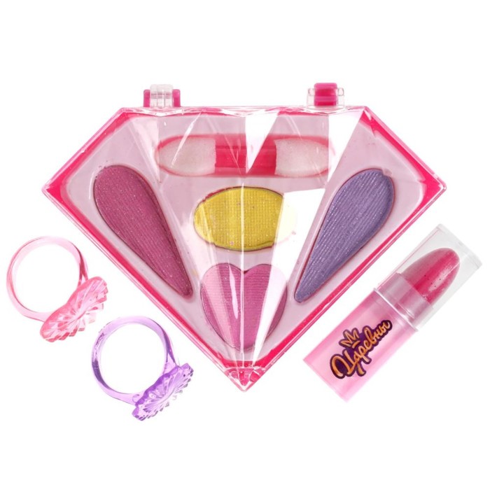 Набор косметики для девочек «Тени для век + помада», Царевны, с аксессуарами 60808
