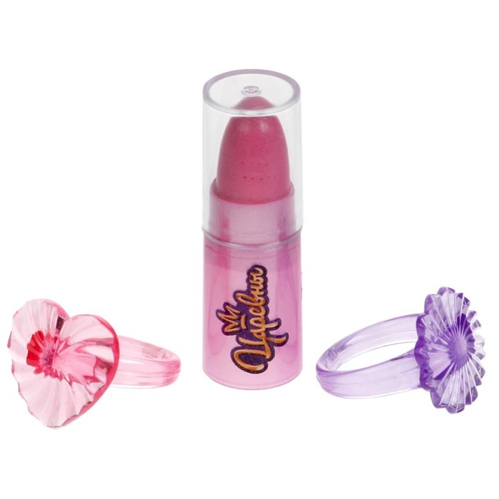 Набор косметики для девочек «Тени для век + помада», Царевны, с аксессуарами 60808