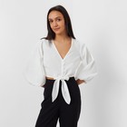 Топ женский MINAKU: Cotton collection цвет белый, р-р 42 - Фото 6