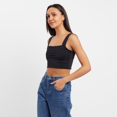 Топ женский MINAKU: Basic line, чёрный, кулирка, размер 40