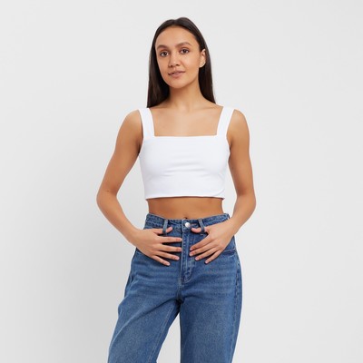 Топ женский MINAKU: Basic line, белый, кулирка, размер 40