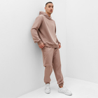 Брюки мужские спортивные MINAKU, размер 50, тёмно-бежевые - Фото 2