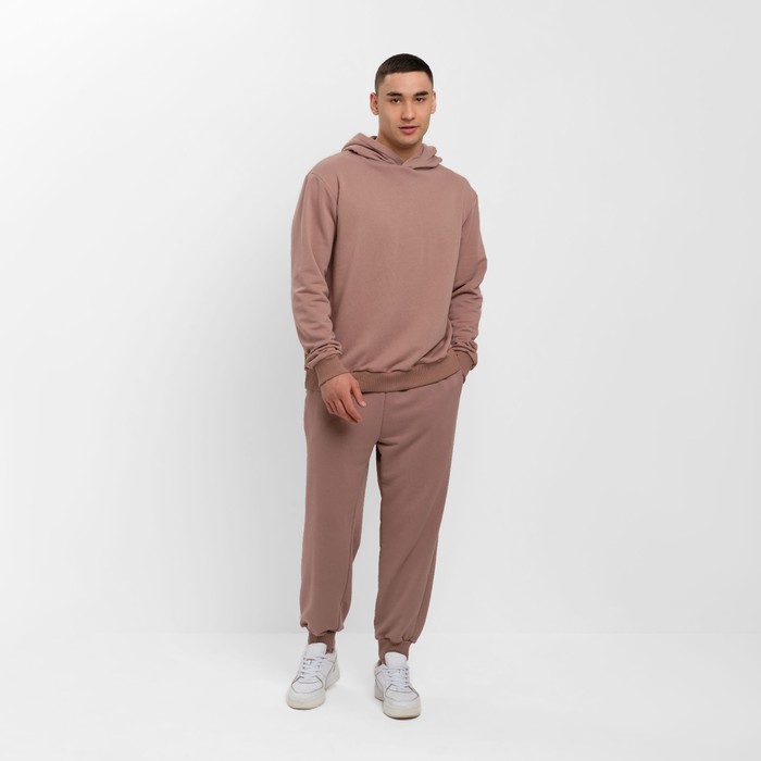 Брюки мужские спортивные MINAKU, размер 52, тёмно-бежевые