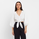 Топ женский MINAKU: Cotton collection белый, р-р 48 - Фото 2