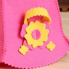 Шапка для бани "Кокетка" розовый - фото 24289929