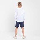Рубашка для мальчика MINAKU цвет белый, рост 134 см - Фото 3