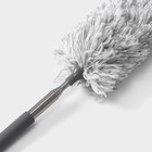 Щётка для удаления пыли Raccoon, телескопическая ручка 33-81 см, насадка из микрофибры 17 см - Фото 3