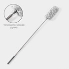 Щётка для удаления пыли, телескопическая ручка 37-81 см, насадка из микрофибры 17 см - Фото 4