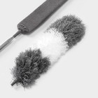 Щётка для удаления пыли Raccoon, плоская насадка 40×7,5 см, пушистая насадка 41×13 см, телескопическая ручка 210 см - фото 9099561