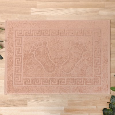 Полотенце махровое для ног 50×70 см, бежевый 100% хлопок, 400 г/м²