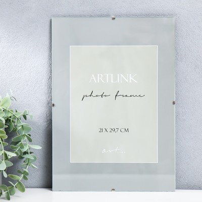 Стеклянная фоторамка для фото 21×29.7 см «Клип»