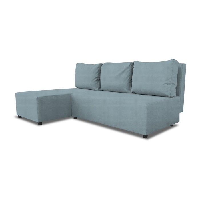 Угловой диван «Алиса», еврокнижка, рогожка solta, цвет navy - Фото 1