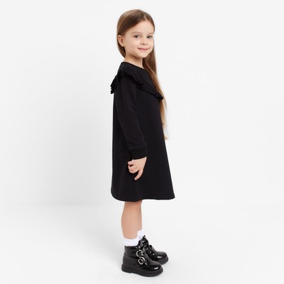 Платье для девочки KAFTAN: Basic line, чёрное, рост 110-116 см