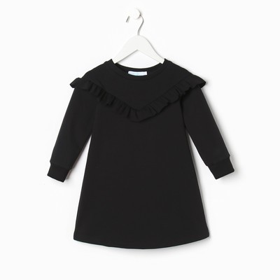 Платье для девочки KAFTAN: Basic line, чёрное, рост 110-116 см