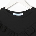 Платье с рюшей KAFTAN Basic line, размер 34 (122-128 см), чёрный - Фото 6
