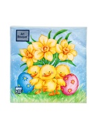 Пасхальные салфетки бумажные Art Bouquet «Пасхальные утята», 3 слоя, 33х33 см, 20 шт (комплект 2 шт) - фото 33330616