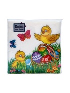 Салфетки пасхальные бумажные «Цыплята», 1 слой, 24х24 см, 40 шт - Фото 3