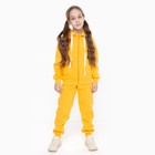 Костюм для девочки (джемпер/брюки), цвет жёлтый, рост 122 см - фото 319305307