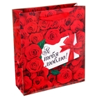 Пакет ламинированный вертикальный с открыткой «Розы», 23 × 27 см - Фото 3