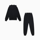 Костюм для мальчика (толстовка/брюки), цвет чёрный, рост 146 см - Фото 13