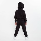 Костюм для мальчика (толстовка/брюки), цвет чёрный, рост 146 см - Фото 7