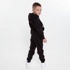 Костюм для мальчика (толстовка/брюки), цвет чёрный, рост 146 см - Фото 8