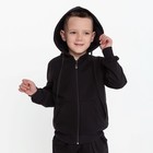 Костюм для мальчика (толстовка/брюки), цвет чёрный, рост 152 см - Фото 6