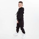 Костюм для мальчика (толстовка/брюки), цвет чёрный, рост 158 см - Фото 9