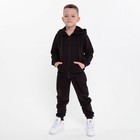 Костюм для мальчика (толстовка/брюки), цвет чёрный, рост 158 см - Фото 10