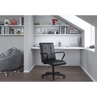 Кресло офисное Chairman 030, с подлокотниками, на колёсиках, экокожа, цвет чёрный - Фото 1