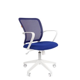 

Кресло офисное "Chairman" 698 TW-10/TW-05 белый пластик, синее