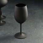 Набор бокалов для вина «Магнолия», 350 мл, цвет чёрный - фото 4373851