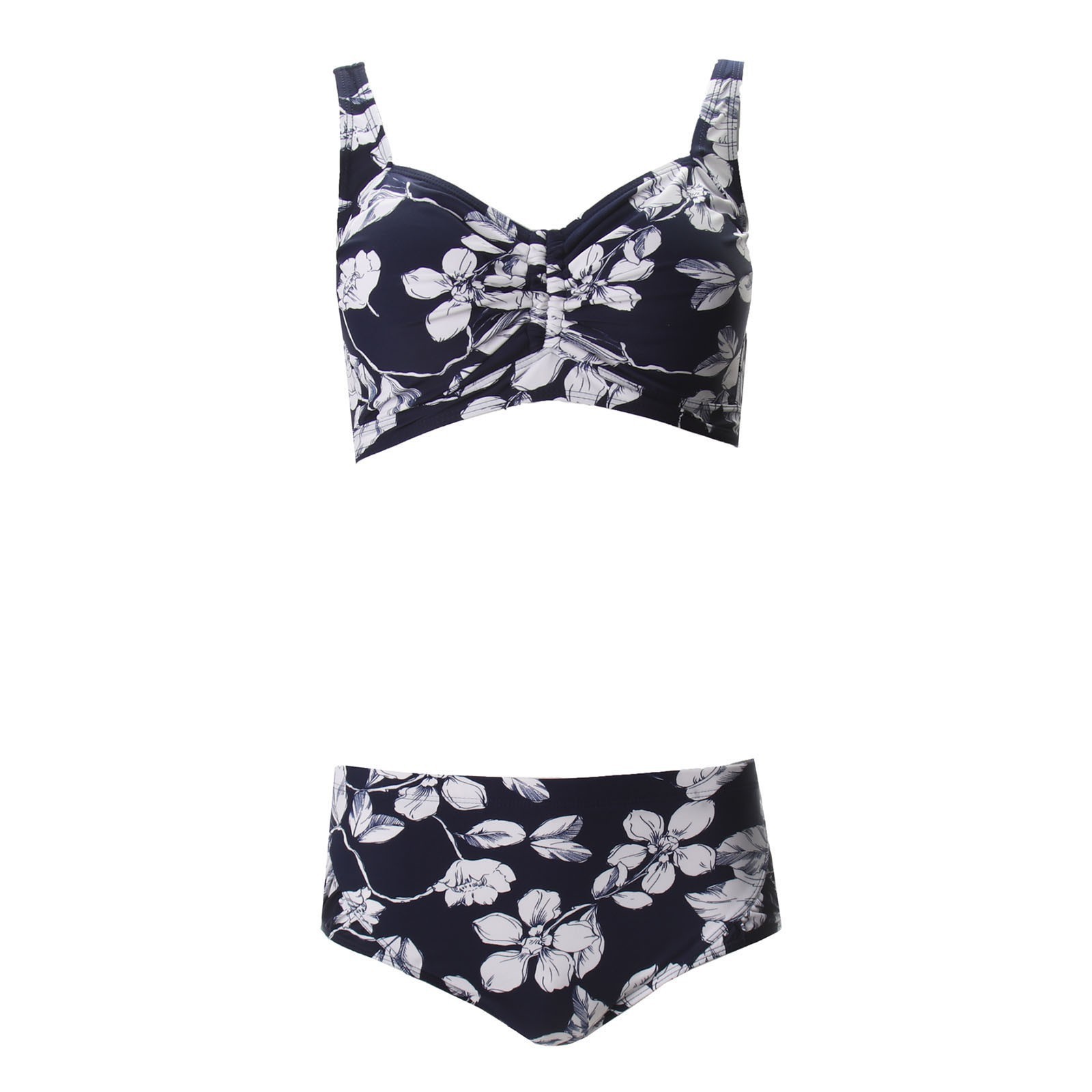 Купальник женский раздельный, цвет синий/белый, размер 52 (9517714 ...