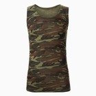 Майка мужская, цвет хаки/камуфляж, размер 52 - фото 25301838