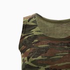 Майка мужская, цвет хаки/камуфляж, размер 52 - фото 25301839