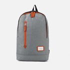 Рюкзак на молнии, 3 наружных кармана, цвет серый - фото 10300907