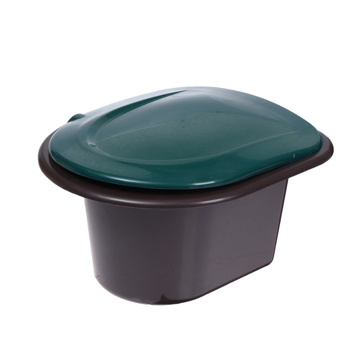 Ведро-туалет 11 л, коричневый - Фото 1