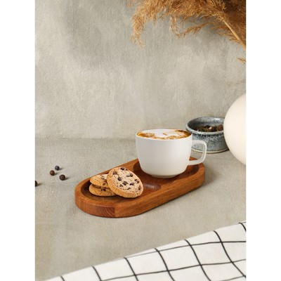 Поднос деревянный Adelica, 21×11×2 см, два отделения, дуб