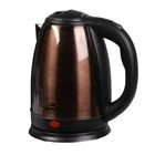 Чайник электрический "Добрыня" DO-1224C, металл, 1.8 л, 1800 Вт, коричневый - фото 9397870