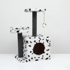 Домик для кошек с когтеточкой, 35×45×75 см, квадратный, 3х-этажный, ковролин, цвет МИКС - Фото 2