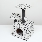 Домик для кошек с когтеточкой, 35×45×75 см, квадратный, 3х-этажный, ковролин, цвет МИКС - Фото 4