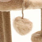 Домик для кошек с когтеточкой, 80×33×91 см, овальный, с площадкой, джут, цвет МИКС - Фото 4