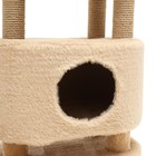 Домик для кошек с когтеточкой, овальный с площадкой, джут, 80 х33 х 91 см микс цветов - Фото 5