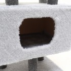 Комплекс для кошек с когтеточкой «Каскад», ковролин, 53 х 50 х 124 см, серый - Фото 6