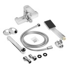 Смеситель для ванны ZEIN Z2245, короткий излив, картридж 35 мм, с душевым набором, хром - фото 805354363