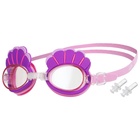 Очки для плавания детские «На волне: Ракушки», беруши - Фото 5