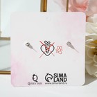 Серьги пластик «Зайчик и цветочек», белые, коричневый в серебре - фото 22544869