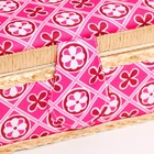Шкатулка для рукоделия "Геометрия в цветах" розовая 9,5х19,5х13 см - Фото 2