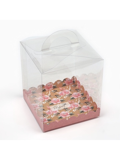 Коробка кондитерская, сундук, упаковка, Present, 16×16×18 см