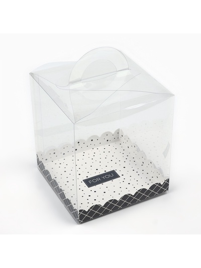 Коробка кондитерская, сундук, упаковка, For you, 16×16×18 см